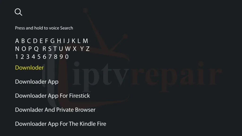 Step 2: Search for "Downloader"