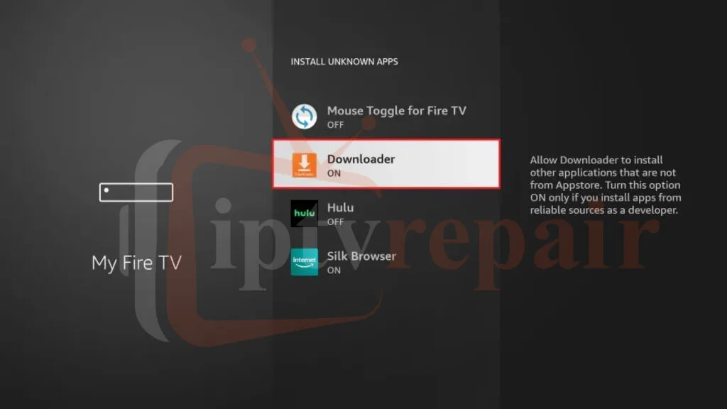 Open the "Downloader App."
