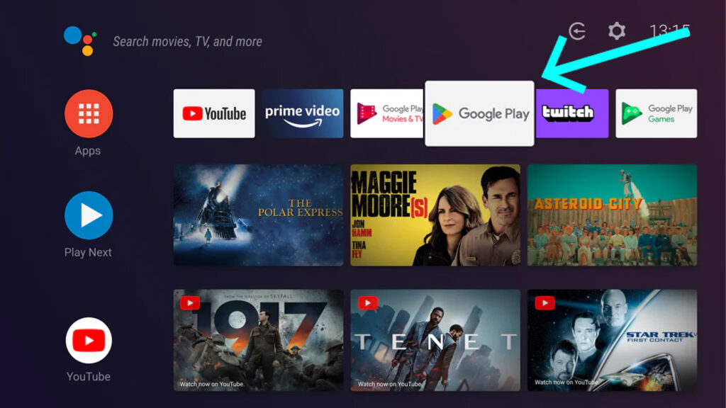 Android TV Homescreen