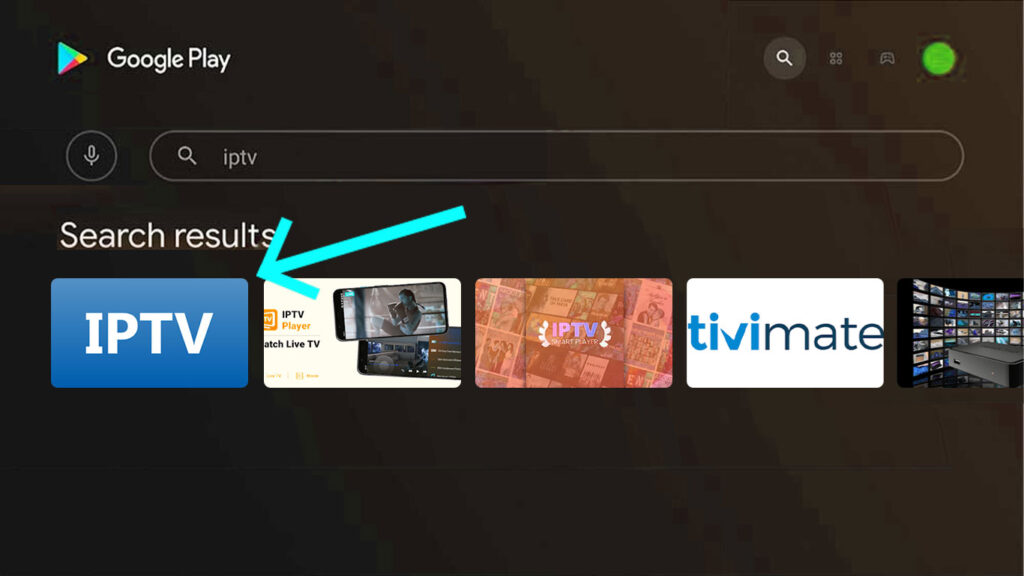 Search Result of IPTV on Android TV