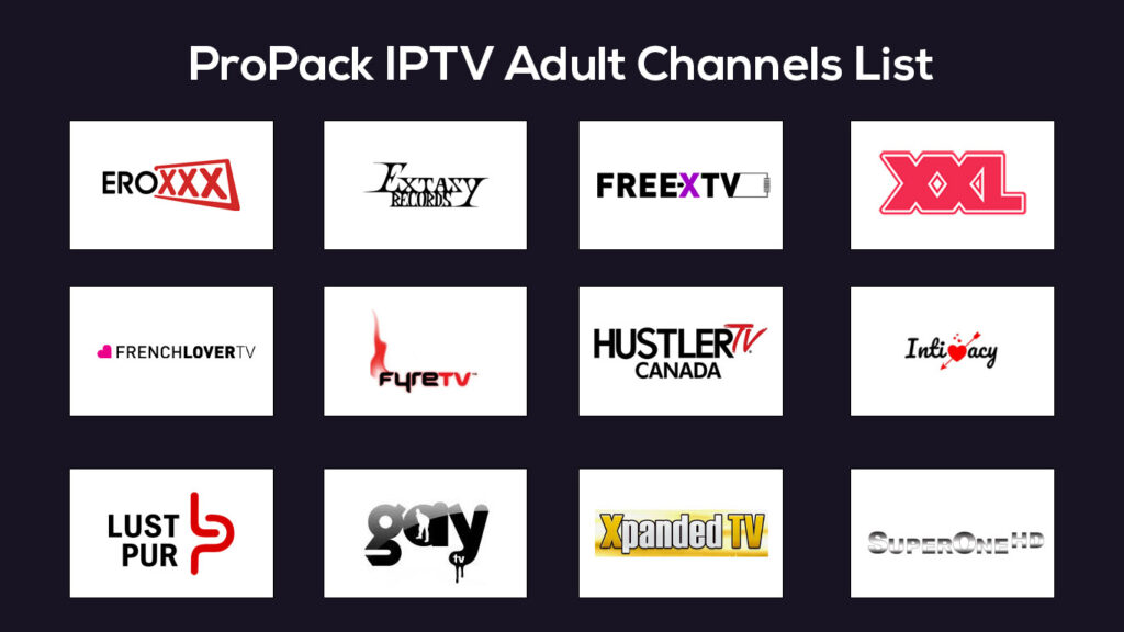 ProPack IPTV - Adult Channels List