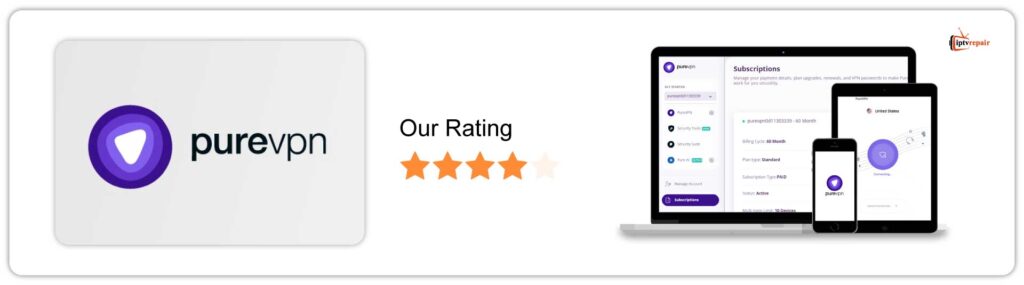 PureVPN with ratings