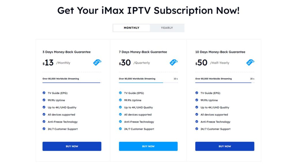 IMax IPTV Subscription