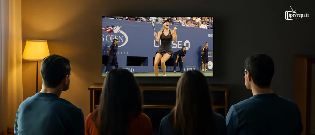  Maria Sharapova is playing tennis