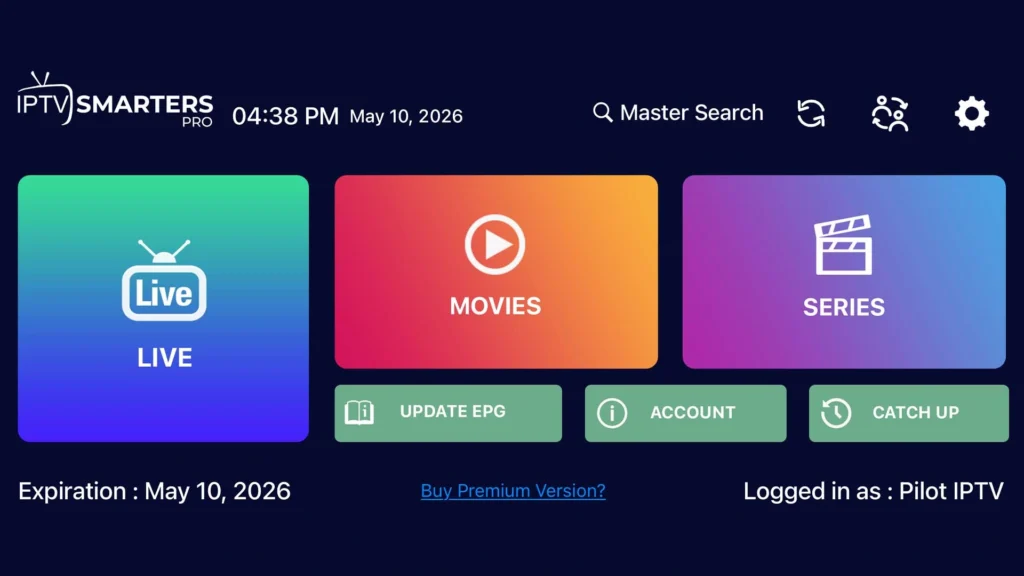 IPTV Smarters Pro Dashborad (Checking Stability)