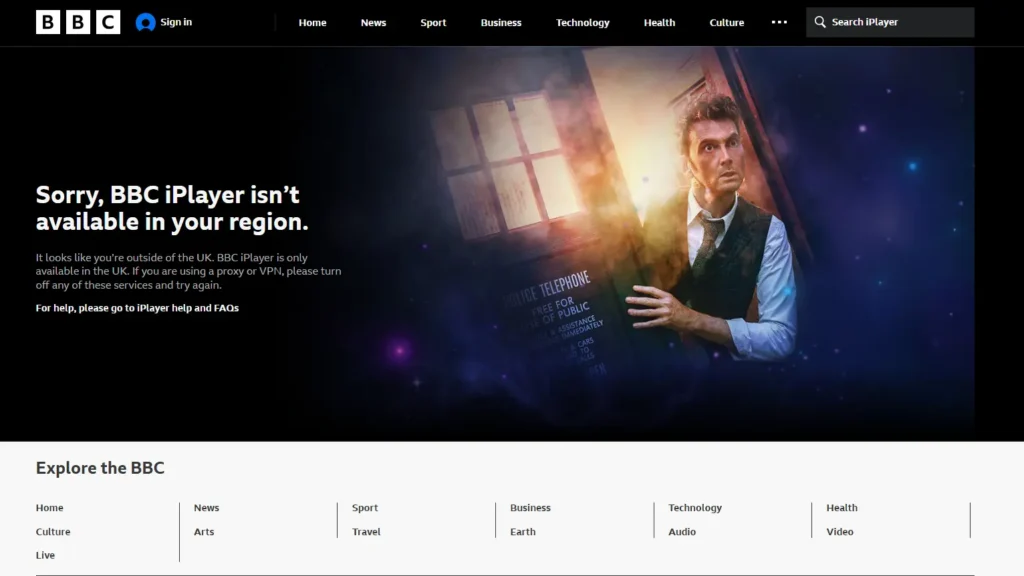 BBC iPlayer free UK TV app showing live channels and box sets