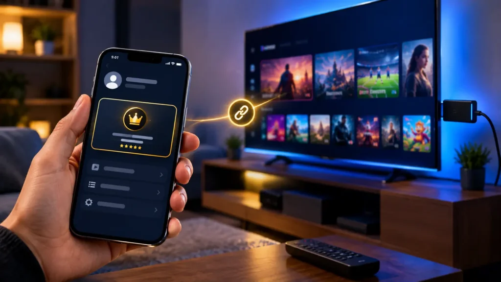TiviMate Companion app on a phone used to unlock TiviMate Premium on a Firestick