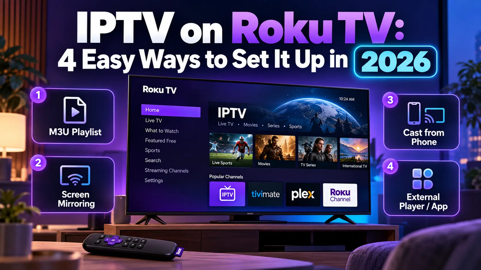 IPTV on Roku TV: 4 Easy Ways to Watch IPTV on Roku (2026 Guide)