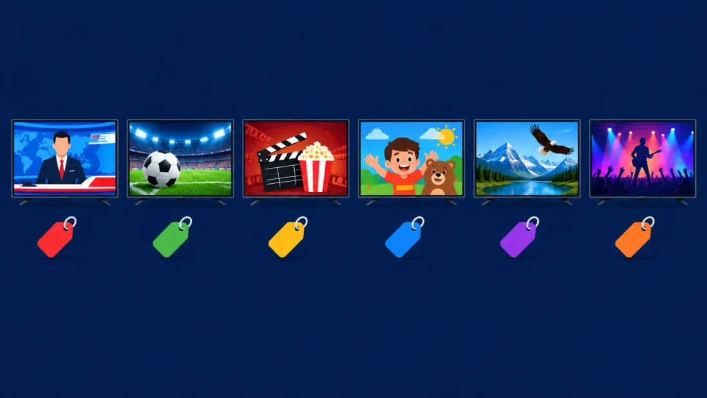 IPTV USA comparison of YouTube TV, Hulu + Live TV, DirecTV Stream, Fubo, Sling and Philo